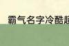 霸气名字冷酷超拽 比较霸气的网名