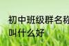 初中班级群名称大全 初中班级群名称叫什么好