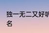 独一无二又好听的名字 比较好听的网名