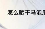 怎么晒干马泡瓜 如何晒干马泡瓜