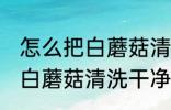 怎么把白蘑菇清洗干净的方法 如何把白蘑菇清洗干净的方法