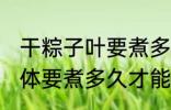干粽子叶要煮多久才能用 干粽子叶具体要煮多久才能用