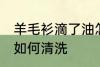 羊毛衫滴了油怎么清洗 羊毛衫滴了油如何清洗
