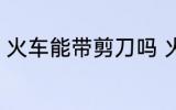 火车能带剪刀吗 火车可不可以带剪刀