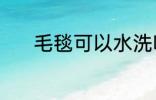 毛毯可以水洗吗 毛毯能水洗吗