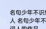 名句少年不识愁滋味出自哪位宋代词人 名句少年不识愁滋味出自哪位宋代词人的作品
