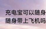 充电宝可以随身带上飞机吗 充电宝能随身带上飞机吗